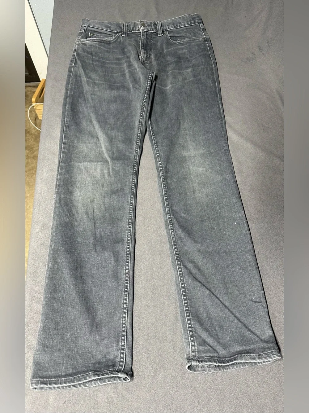 Banana Republic Men's Washed Black Straight Jeans
